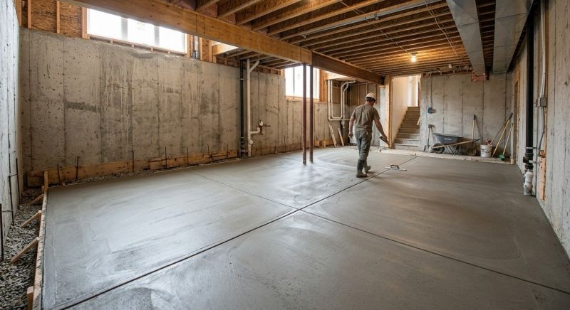Basement Concrete Installation in Bethalto, IL