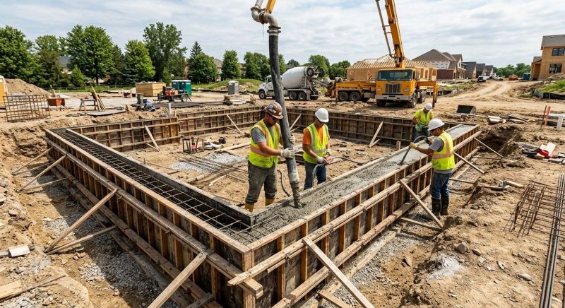 Foundation Wall Pouring in St Louis, MO